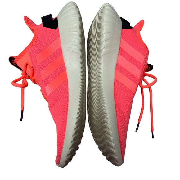 Adidas SIZE 10 Womens Kaptir X Signal Coral Orange Cloudfoam Sneakers - Picture 8 of 10